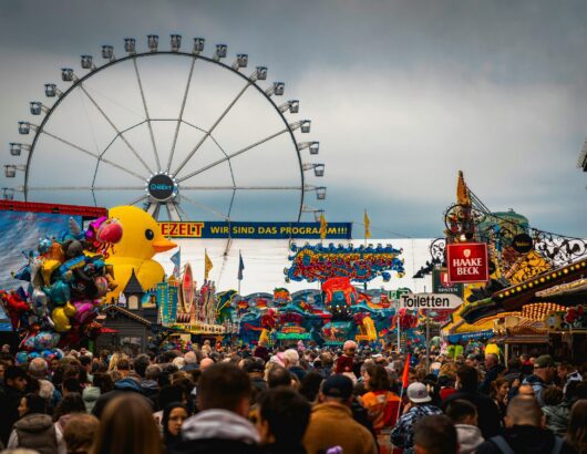 The image of the city festival celebrations