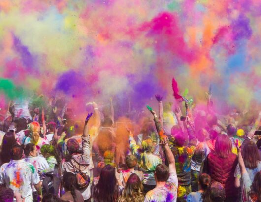 The image of the people at the art festival event
