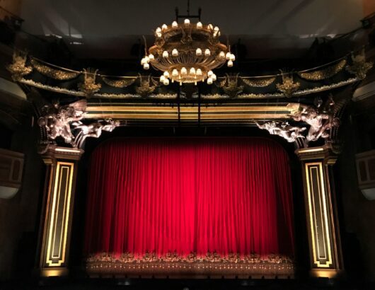 The image of the theatre stage